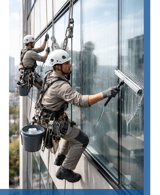 Мойка окон альпинистами в Балашихе от 4614 р. | ВЫСОТНИК-Блш