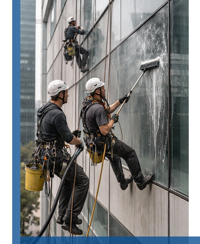 Профессиональная высотная мойка фасадов зданий в Балашихе