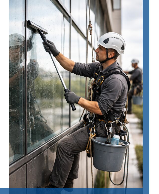 Мойка стеклянных фасадов в Балашихе от 205 р. | ВЫСОТНИК-Блш