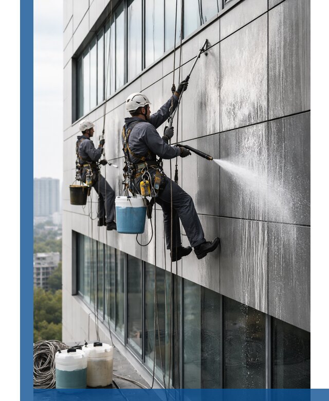 Профессиональная мойка вентилируемых фасадов в Балашихе