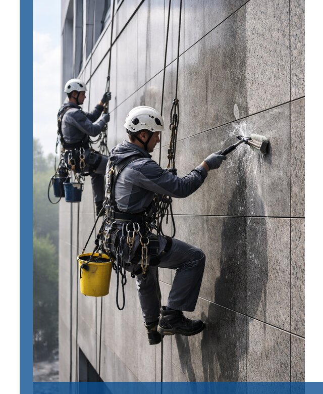 Профессиональная мойка фасада из керамогранита в Балашихе