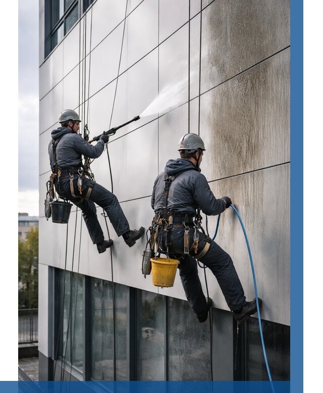 Мойка фасада из композита в Балашихе по цене от 308 р. | ВЫСОТНИК-Блш