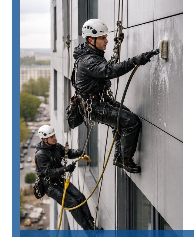 Профессиональная мойка фасада из композита в Балашихе