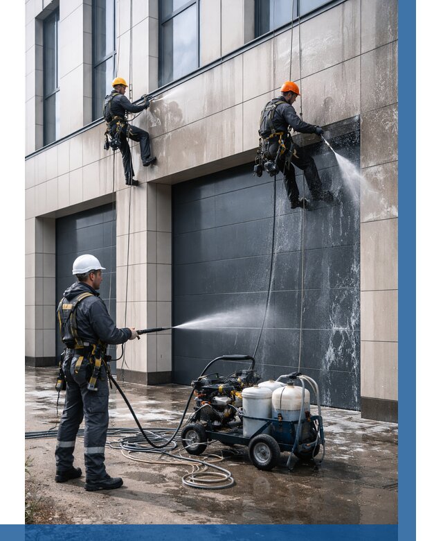 Послестроительная мойка фасада в Балашихе от 308 р. | ВЫСОТНИК-Блш