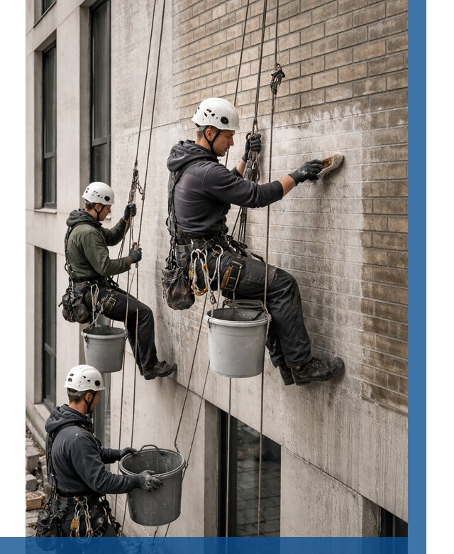 Удаление высолов с фасада в Балашихе от 256 р. | ВЫСОТНИК-Блш