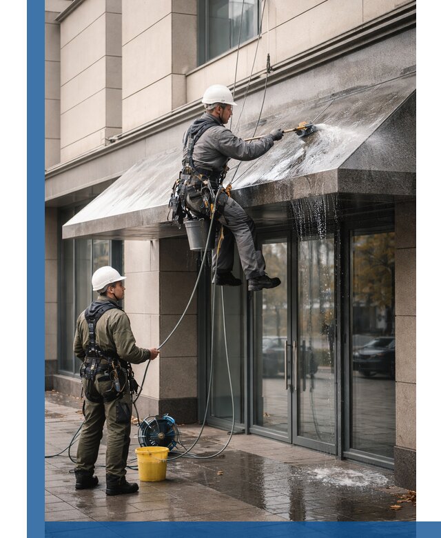 Профессиональная мойка козырьков и навесов в Балашихе