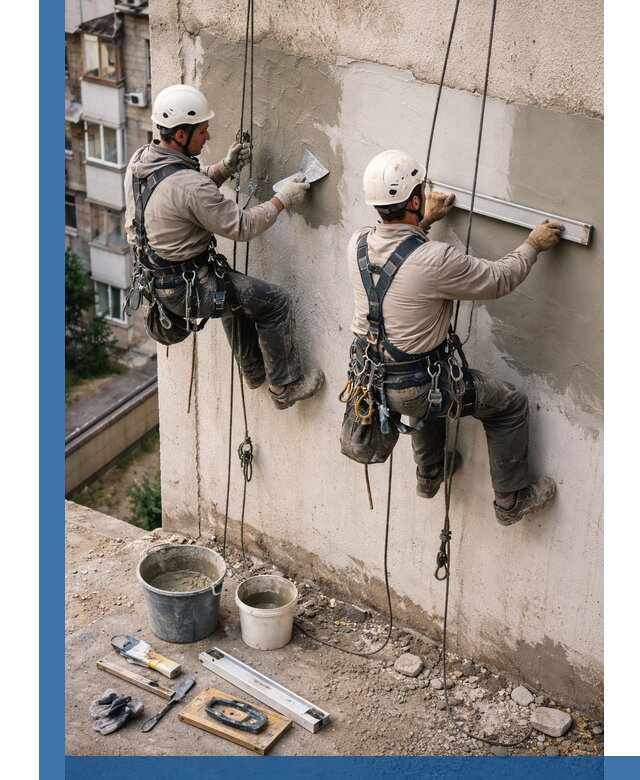 Комплексный ремонт штукатурного фасада с гарантией в Балашихе