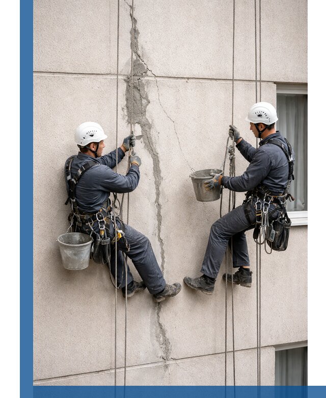 Заделка трещин на фасаде в Балашихе с гарантийным ремонтом