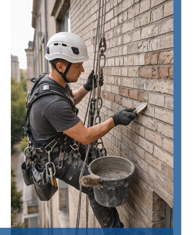 Ремонт кирпичной кладки фасада в Балашихе от 1846 р. | ВЫСОТНИК-Блш