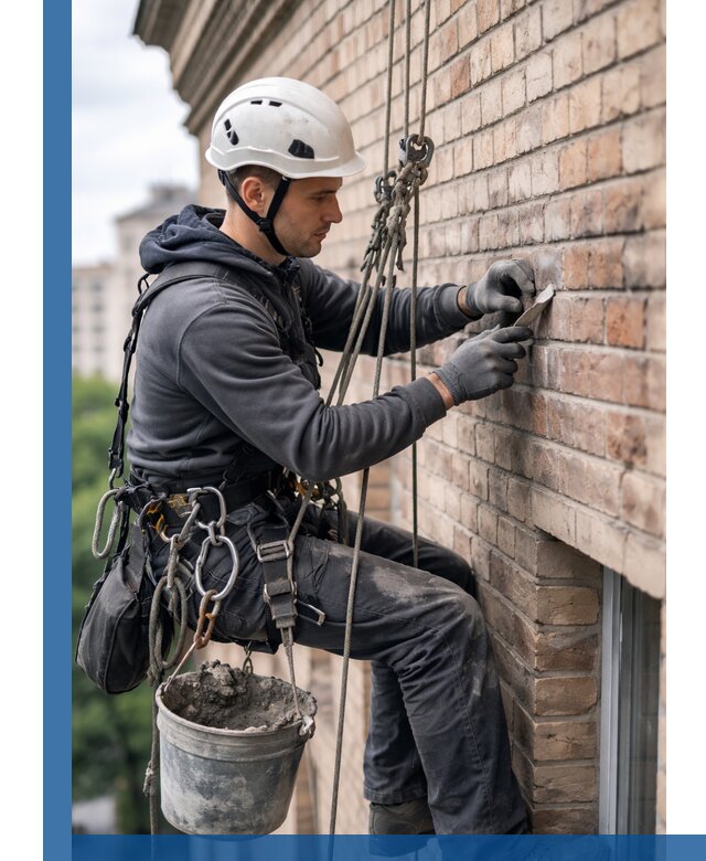 Качественный ремонт кирпичной кладки фасада в Балашихе с гарантией