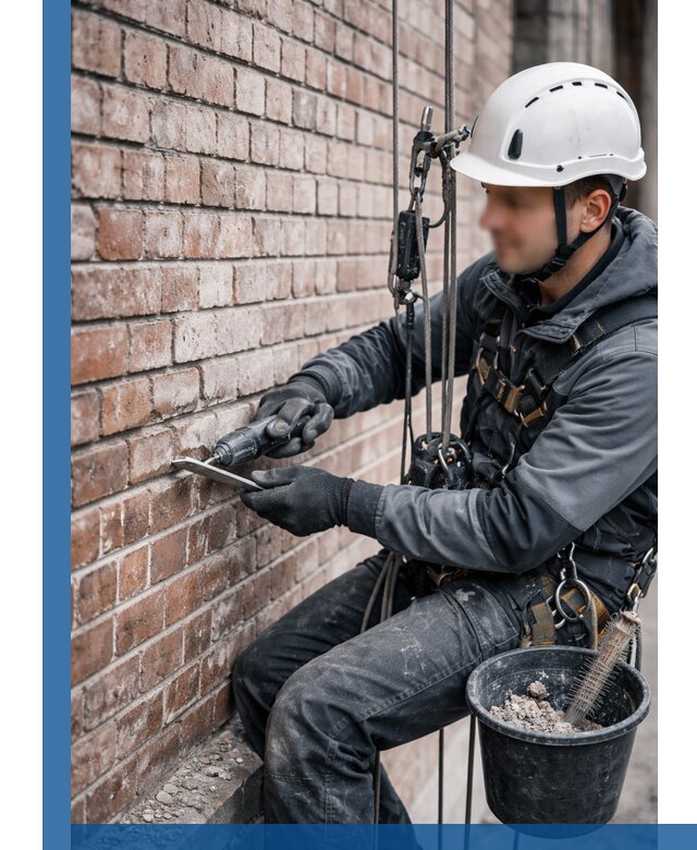 Расшивка кирпичных швов фасадов и стен, ремонт в Балашихе