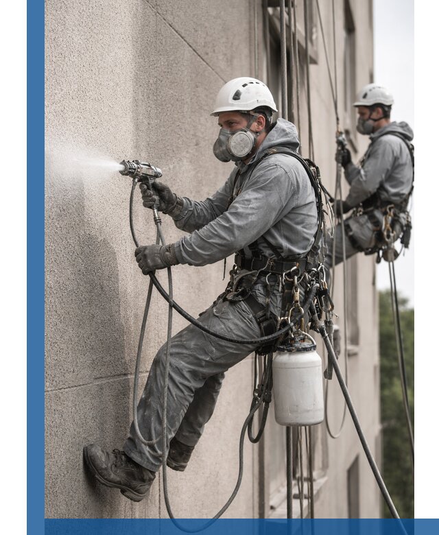 Безвоздушная покраска фасадов зданий в Балашихе профессионально