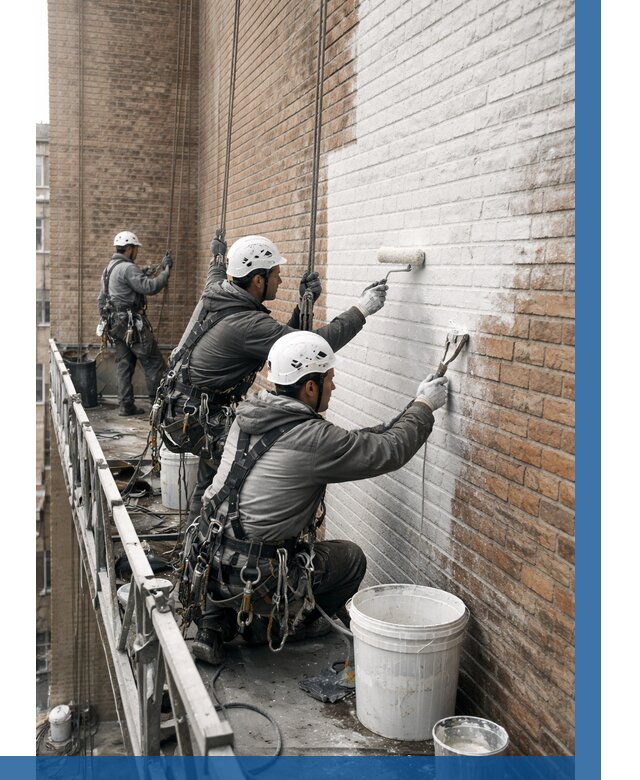 Покраска кирпичного фасада в Балашихе от 359 р. | ВЫСОТНИК-Блш