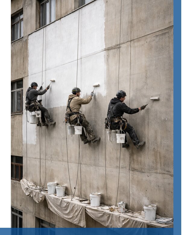 Покраска бетонного фасада в Балашихе от 359 р за м2 | ВЫСОТНИК-Блш