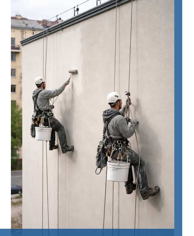 Покраска оштукатуренного фасада в Балашихе от 328 р. | ВЫСОТНИК-Блш