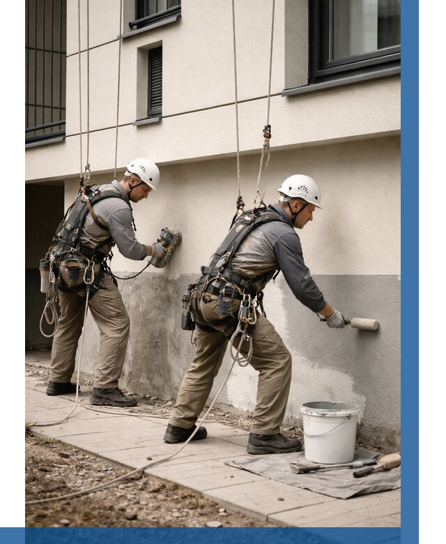 Окраска цоколя здания в Балашихе от 461 р. под ключ | ВЫСОТНИК-Блш