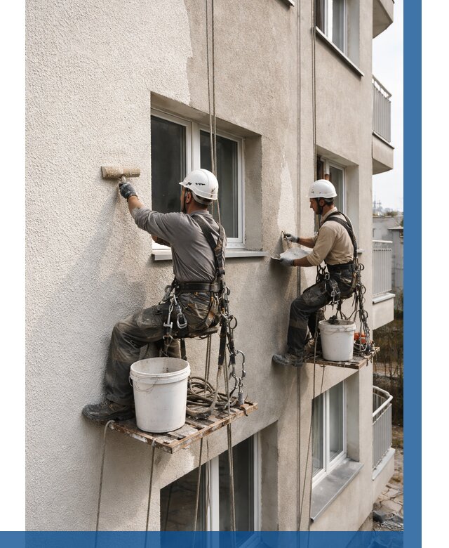 Нанесение короеда на фасад в Балашихе от 461 р. | ВЫСОТНИК-Блш