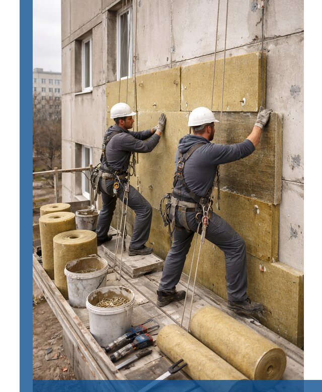 Утепление фасада минватой в Балашихе под ключ с гарантией