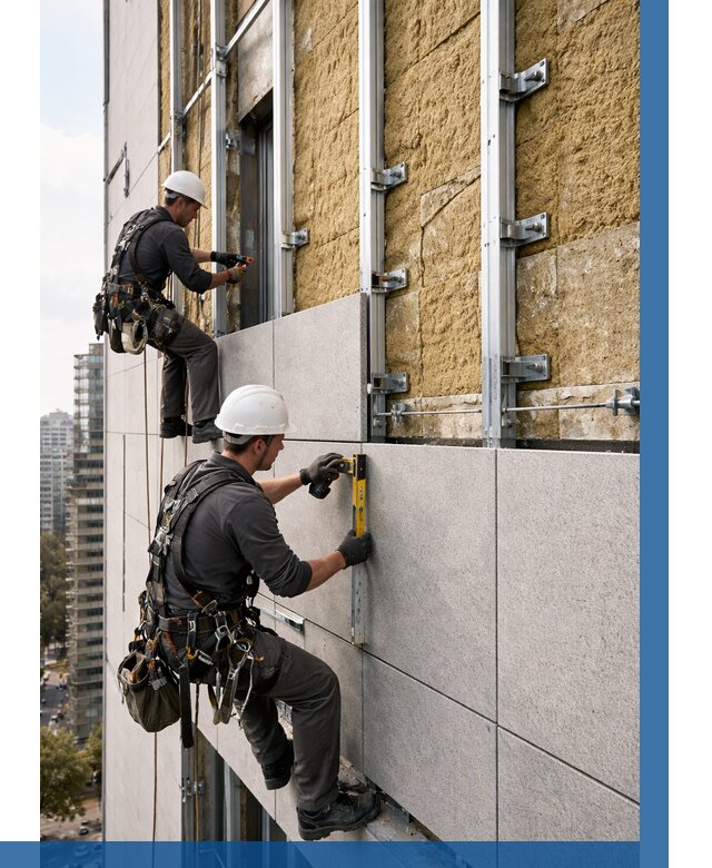 Монтаж вентилируемого фасада в Балашихе от 3589 р. | ВЫСОТНИК-Блш