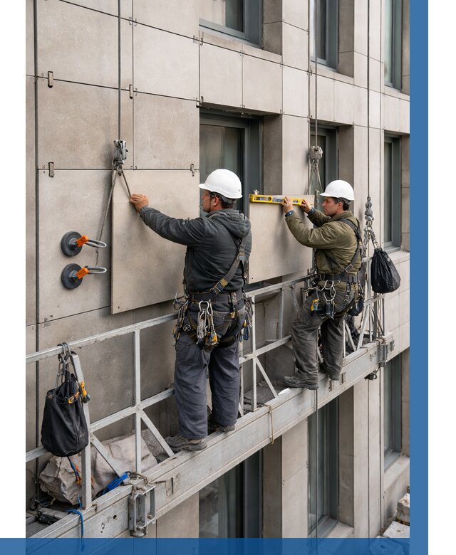 Монтаж керамогранита на фасад в Балашихе от 2563 р. | ВЫСОТНИК-Блш