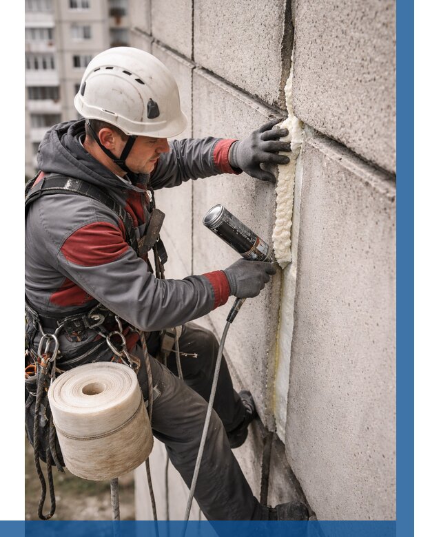 Утепление межпанельных швов в Балашихе от 718 р. | ВЫСОТНИК-Блш