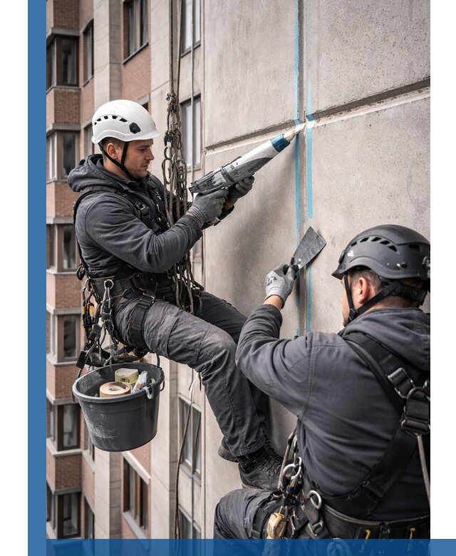 Вторичная герметизация швов фасада и кровли в Балашихе