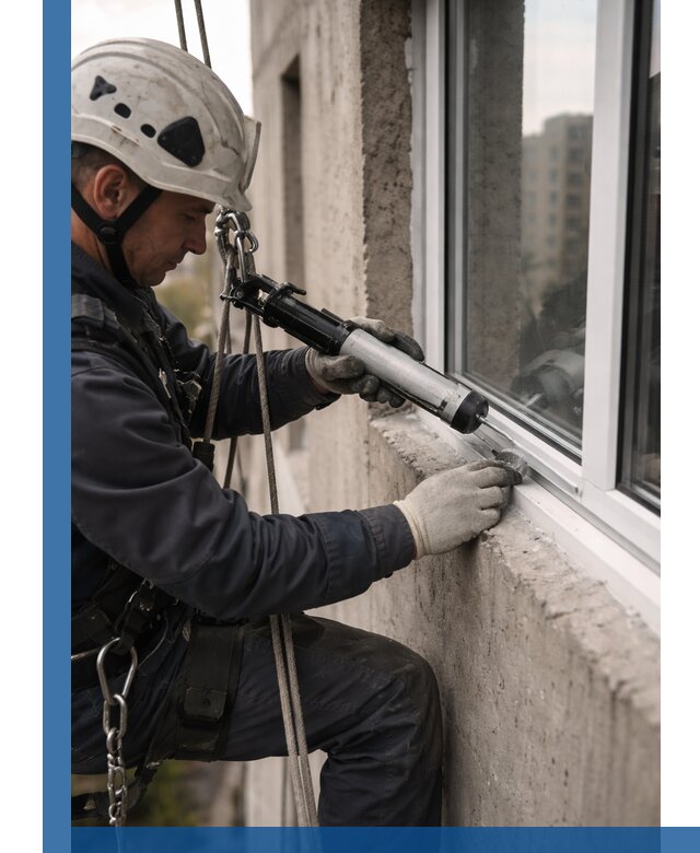 Герметизация оконных швов снаружи в Балашихе профессионально