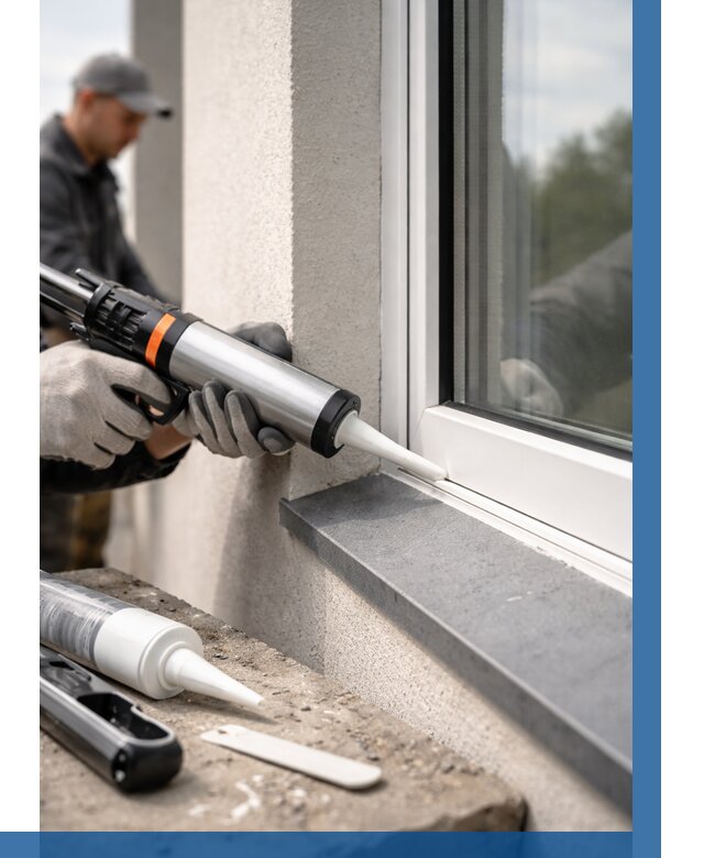 Герметизация монтажных швов окон в Балашихе от 666 р. | ВЫСОТНИК-Блш
