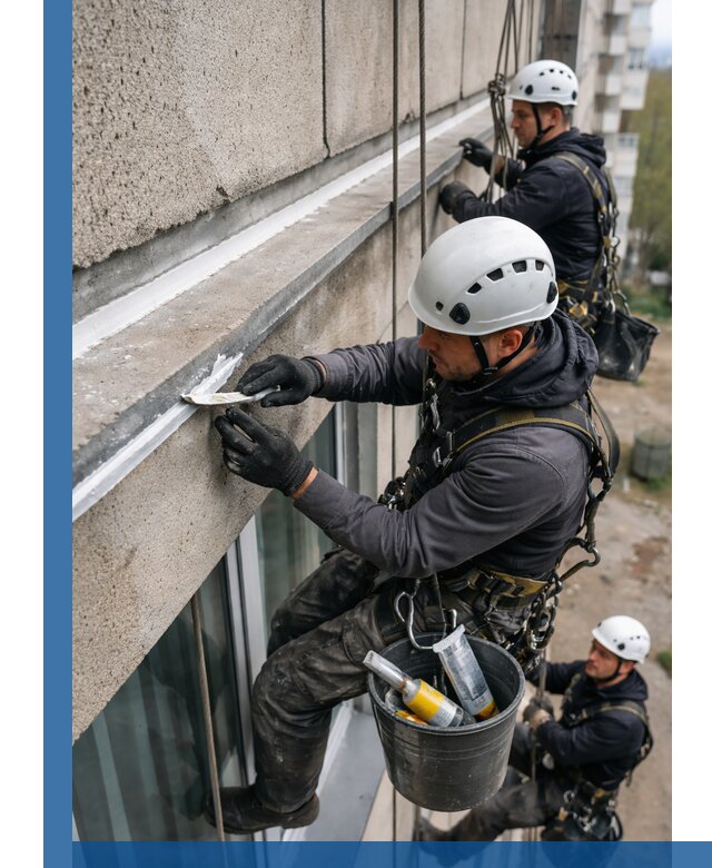 Герметизация примыкания балкона в Балашихе под ключ с гарантией