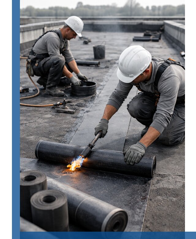 Ремонт рулонной кровли в Балашихе герметизация и восстановление