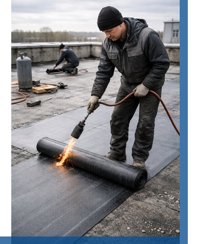 Ремонт наплавляемой кровли в Балашихе от 718 р. | ВЫСОТНИК-Блш