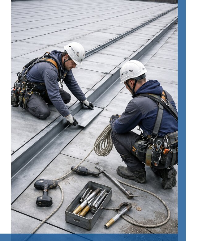 Ремонт фальцевой кровли в Балашихе от 718 р. | ВЫСОТНИК-Блш