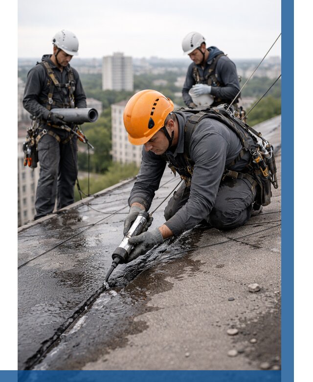 Устранение протечек кровли в Балашихе от 12304 р. | ВЫСОТНИК-Блш