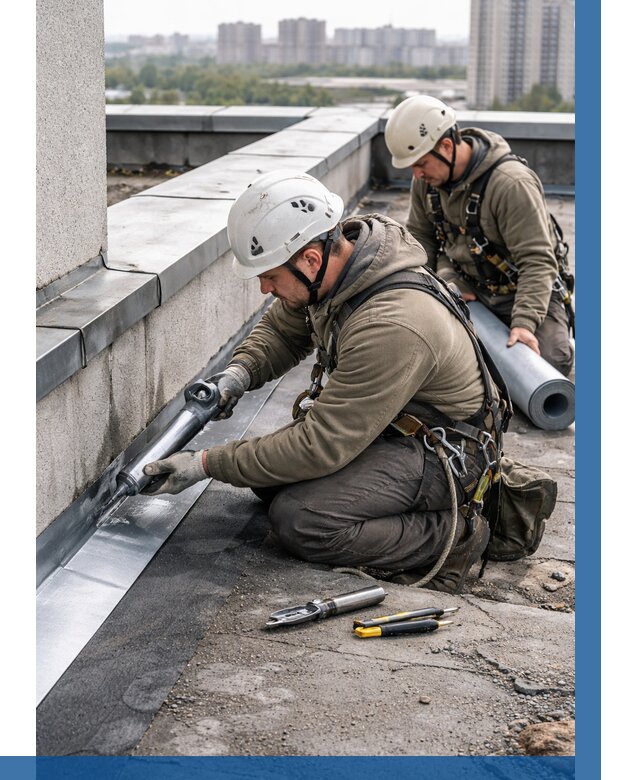 Ремонт кровельных примыканий в Балашихе от 1230 р. | ВЫСОТНИК-Блш