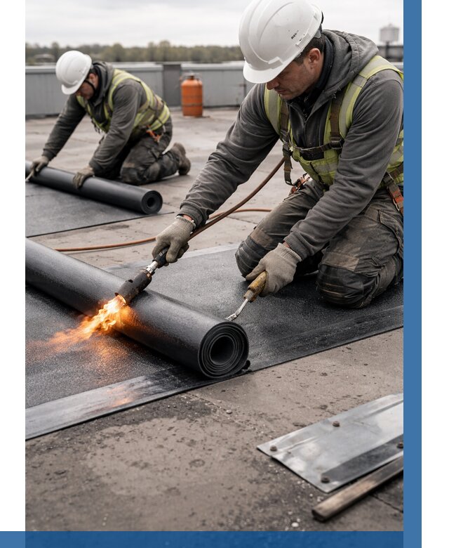 Монтаж наплавляемой кровли в Балашихе от 872 р. — ВЫСОТНИК-Блш