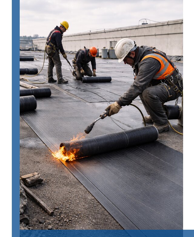 Монтаж наплавляемой кровли в Балашихе профессионально