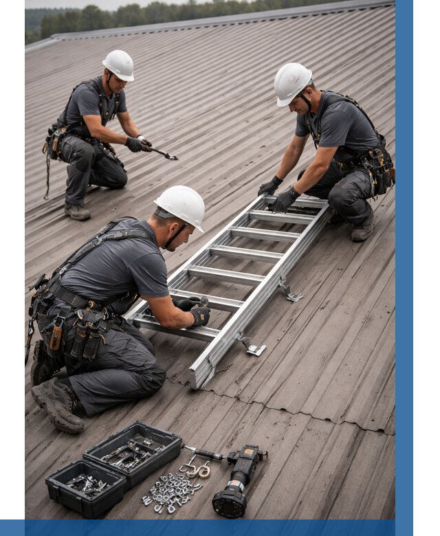 Монтаж кровельной лестницы в Балашихе от 4614 р. | ВЫСОТНИК-Блш