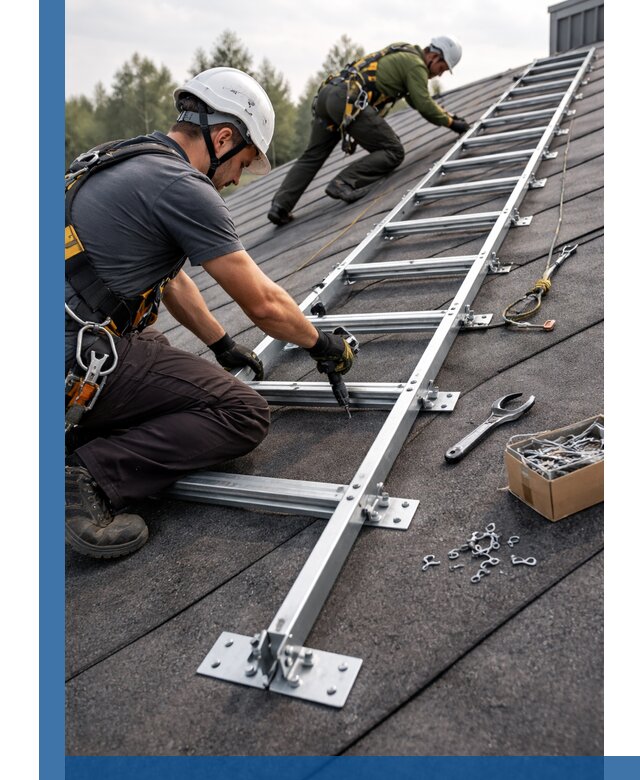 Профессиональный монтаж кровельной лестницы в Балашихе под ключ