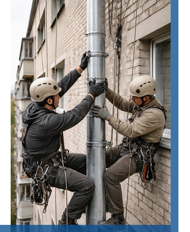 Замена водосточных труб в Балашихе от 6664 р. | ВЫСОТНИК-Блш