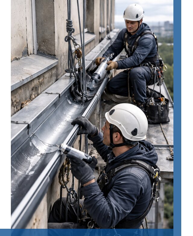 Ремонт водосточных желобов в Балашихе от 6664 р. | ВЫСОТНИК-Блш