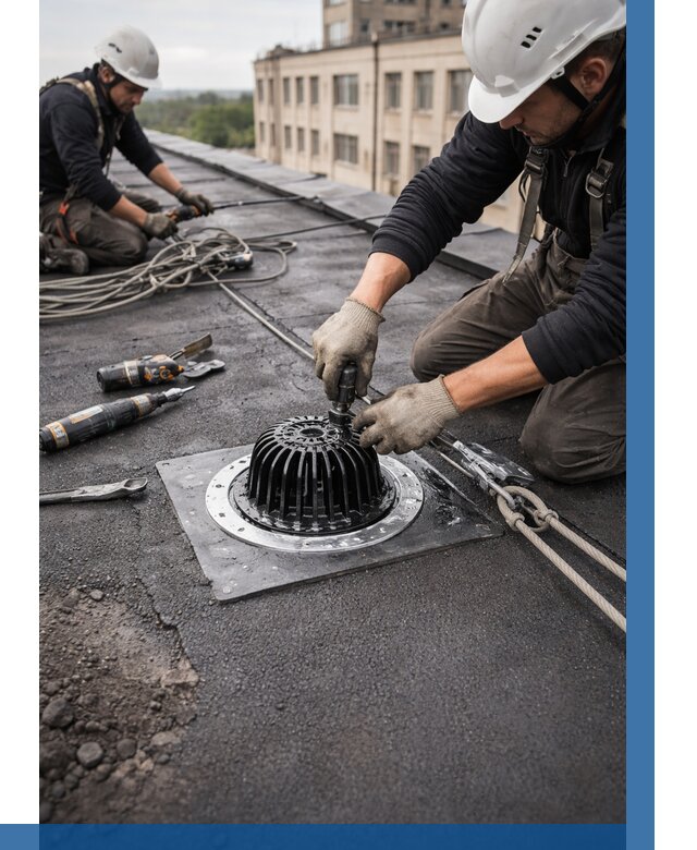 Установка водосточных воронок в Балашихе цена от 3589 р. | ВЫСОТНИК-Блш