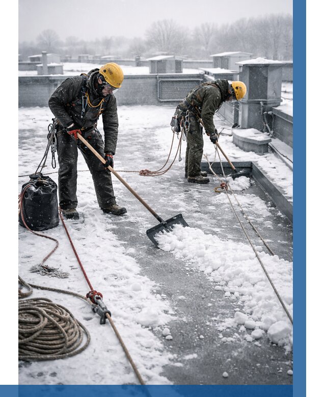 Очистка крыши от снега в Балашихе от 7690 р. | ВЫСОТНИК-Блш