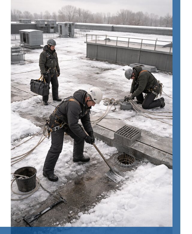 Абонентское обслуживание кровли зимой в Балашихе от 8202 р. | ВЫСОТНИК-Блш