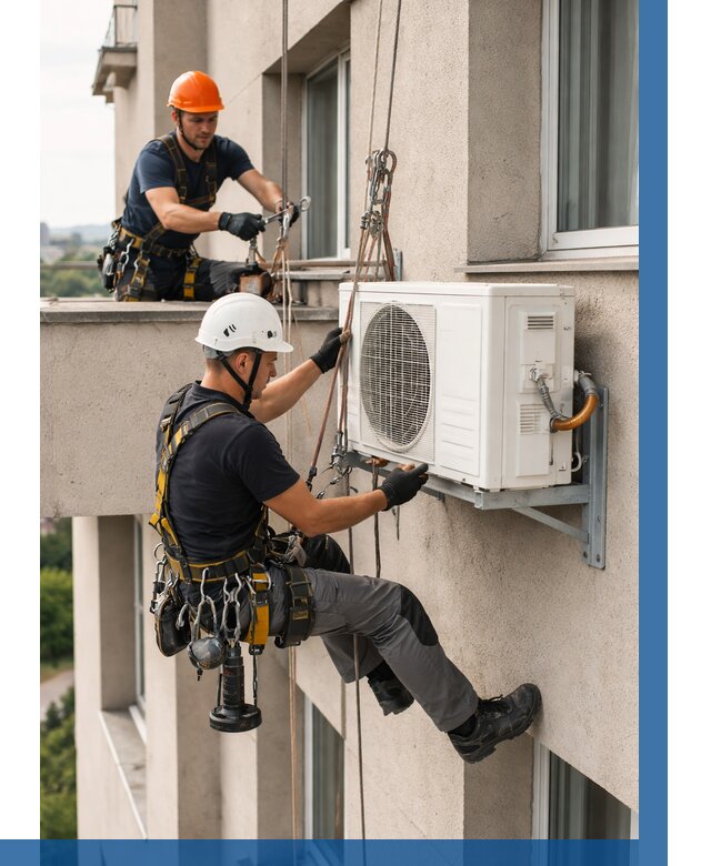 Монтаж внешнего блока кондиционера в Балашихе от 6664 р. | ВЫСОТНИК-Блш