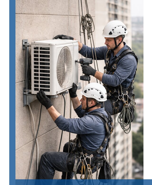 Монтаж внешнего блока кондиционера в Балашихе установка и крепление