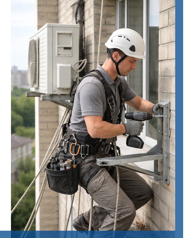 Установка кронштейнов кондиционера в Балашихе от 3589 р. | ВЫСОТНИК-Блш