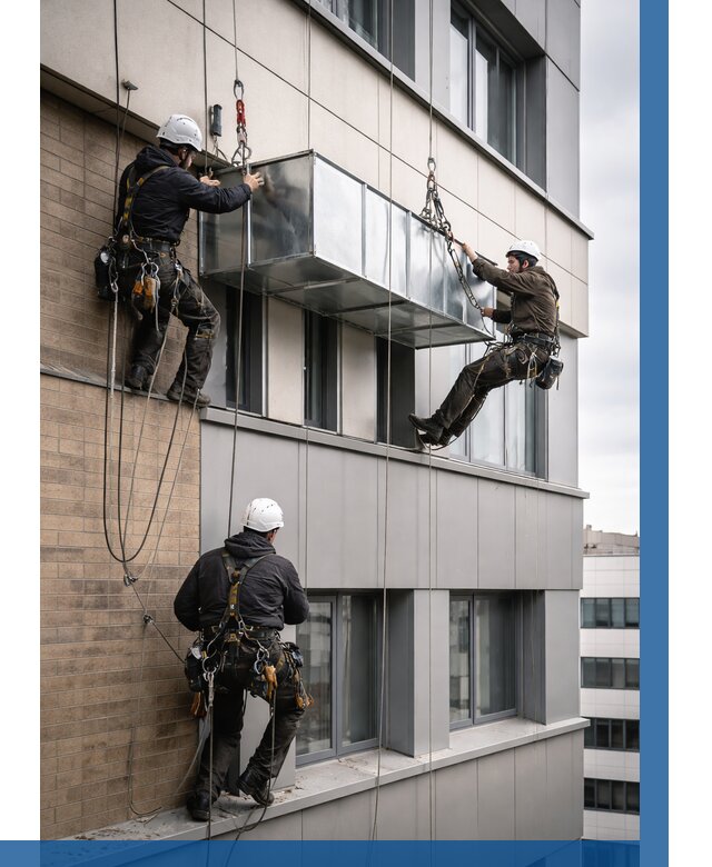 Монтаж воздуховодов на фасаде в Балашихе от 1538 р. | ВЫСОТНИК-Блш