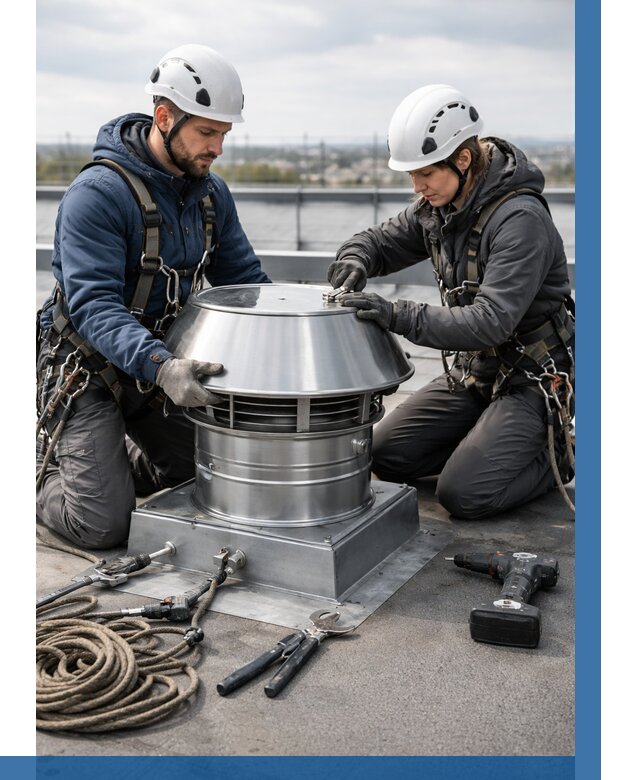 Установка дефлекторов на кровле в Балашихе от 4614 р. | ВЫСОТНИК-Блш