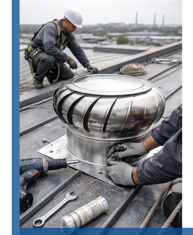 Установка дефлекторов на кровле в Балашихе профессионально