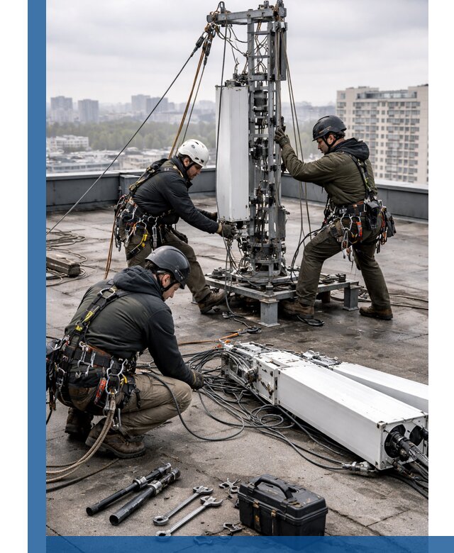 Демонтаж антенн на крыше зданий в Балашихе с гарантией